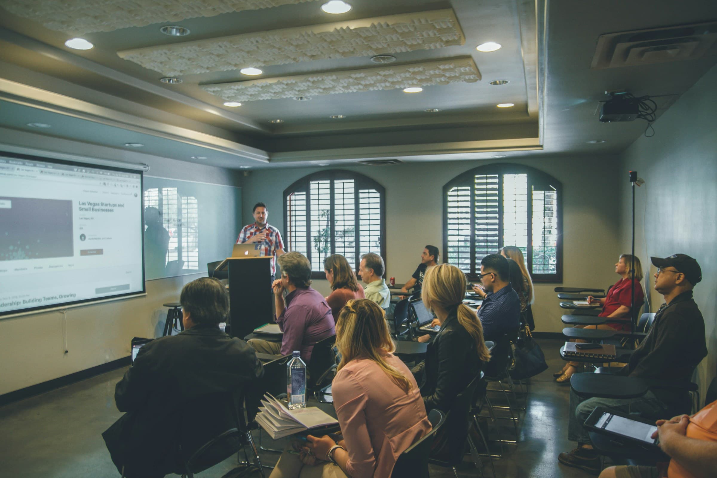 Classroom-style session with engaged participants